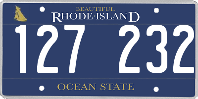 RI license plate 127232