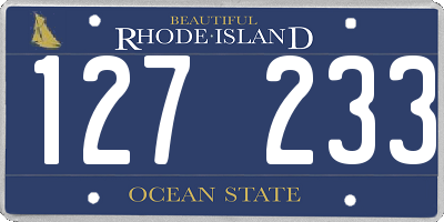 RI license plate 127233