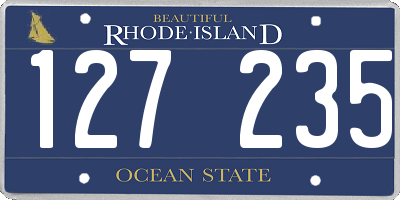RI license plate 127235