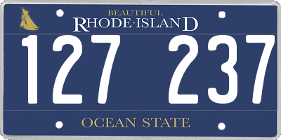 RI license plate 127237