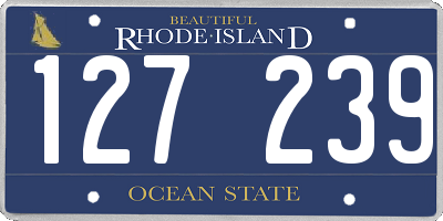 RI license plate 127239