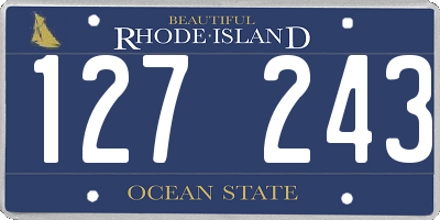 RI license plate 127243