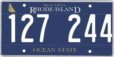 RI license plate 127244