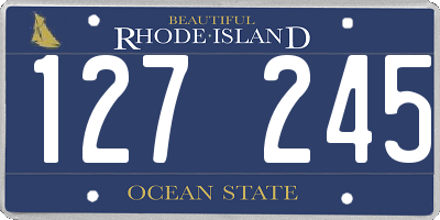 RI license plate 127245