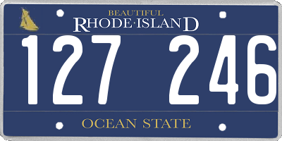 RI license plate 127246