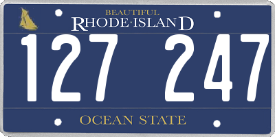 RI license plate 127247
