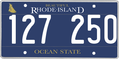 RI license plate 127250