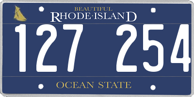 RI license plate 127254