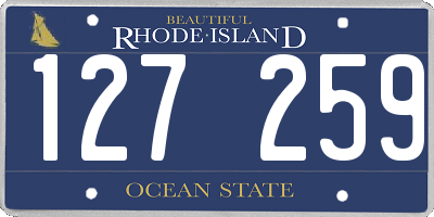 RI license plate 127259