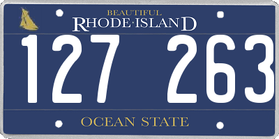 RI license plate 127263