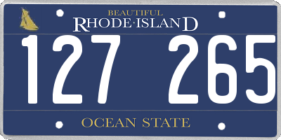 RI license plate 127265