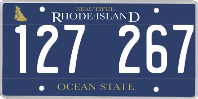 RI license plate 127267