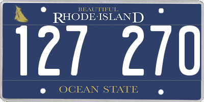 RI license plate 127270