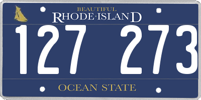 RI license plate 127273