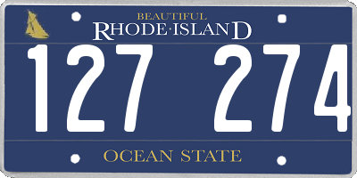 RI license plate 127274