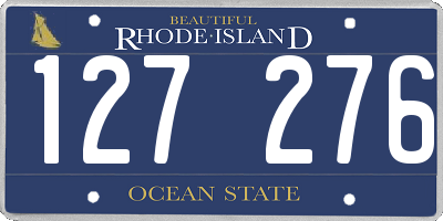 RI license plate 127276