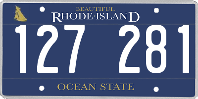 RI license plate 127281