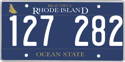 RI license plate 127282