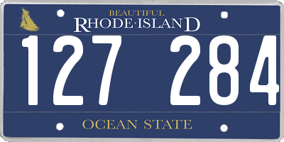RI license plate 127284