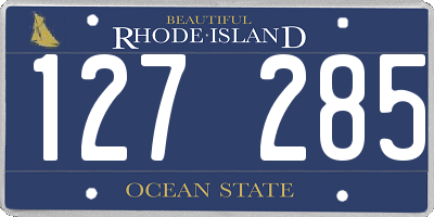 RI license plate 127285
