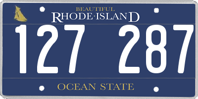 RI license plate 127287