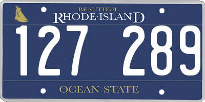 RI license plate 127289