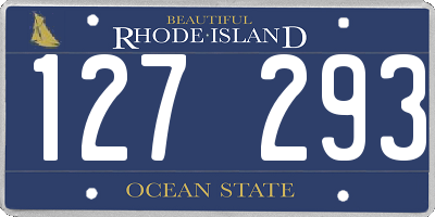 RI license plate 127293