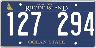 RI license plate 127294