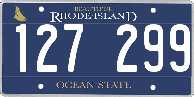 RI license plate 127299