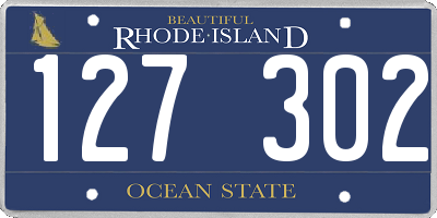 RI license plate 127302