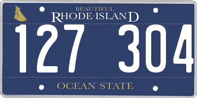 RI license plate 127304