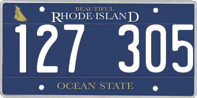 RI license plate 127305