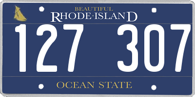 RI license plate 127307