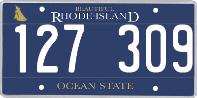 RI license plate 127309