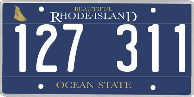 RI license plate 127311