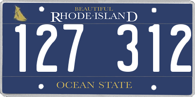 RI license plate 127312