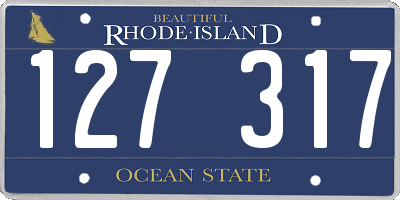 RI license plate 127317