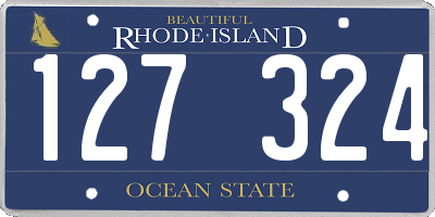 RI license plate 127324