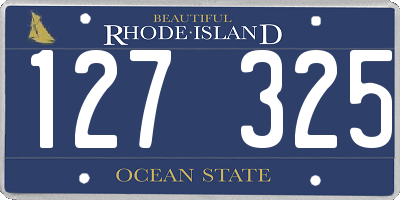 RI license plate 127325