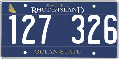 RI license plate 127326