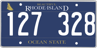 RI license plate 127328