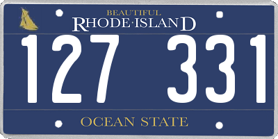 RI license plate 127331
