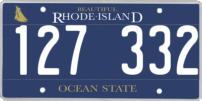 RI license plate 127332