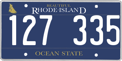 RI license plate 127335