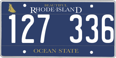 RI license plate 127336