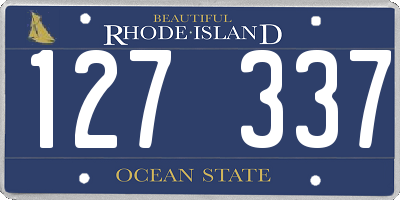 RI license plate 127337