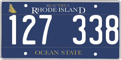 RI license plate 127338