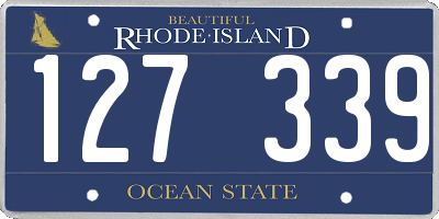 RI license plate 127339