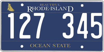 RI license plate 127345