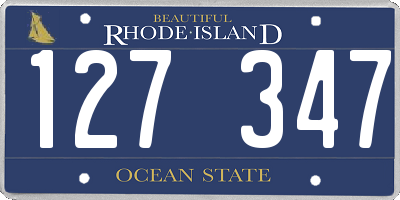 RI license plate 127347